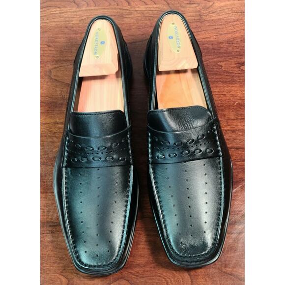Taryn Rose Abram Delphy Neron Black Slip On Loafer Men's Size 10, New With Box - Picture 1 of 9